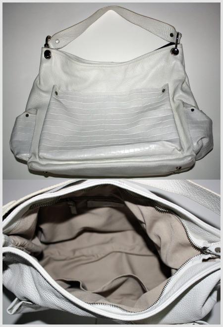 white Leather handbags