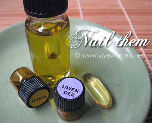 Both oils are good for strengthening the nails and lemon essential oil has