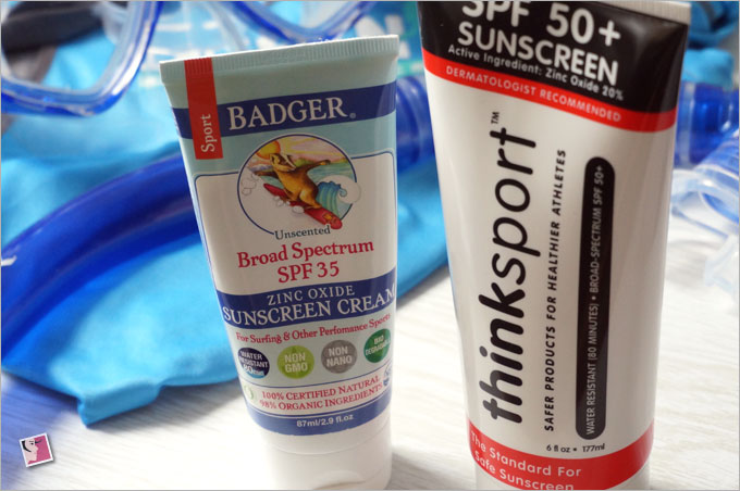 Badger Sports Sunscreen SPF35 and Thinksport SPF50