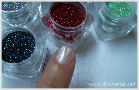 diy glitter nail