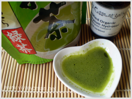 Matcha green tea facial mask