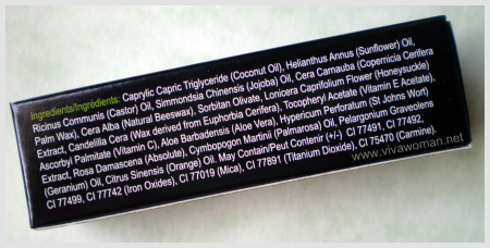 Zuii Organic Lipstick Ingredients