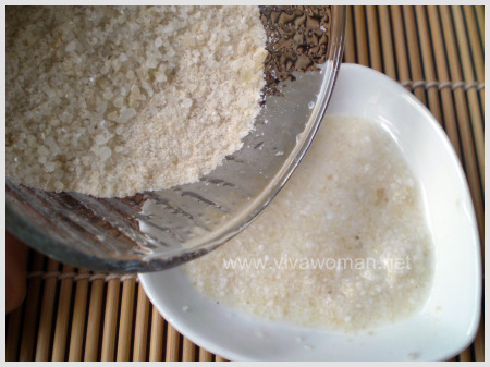 diy rice scrub