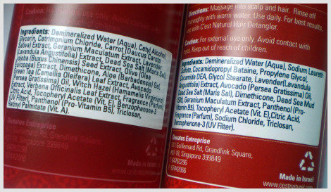 ingredient list