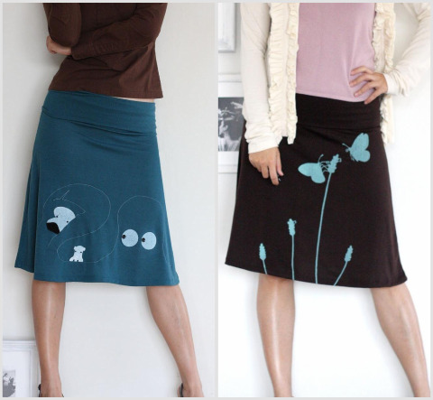 Tell a story with art illustrated fashion skirts