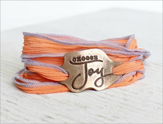 Choose Joy Silk Wrap Bracelet