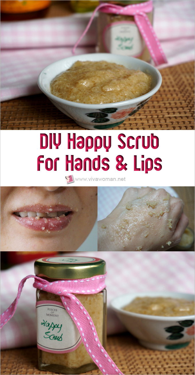 DIY Happy Scrub For Hands And Lips