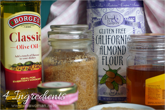 Ingredients For Almond Honey Sugar Scrub