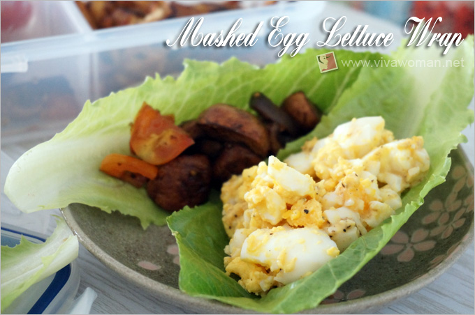 Mashed Egg Lettuce Wrap